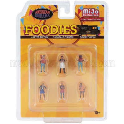 AMERICAN DIORAMA FIGURES SET 6X FOODIES - VARIOUS 1/64