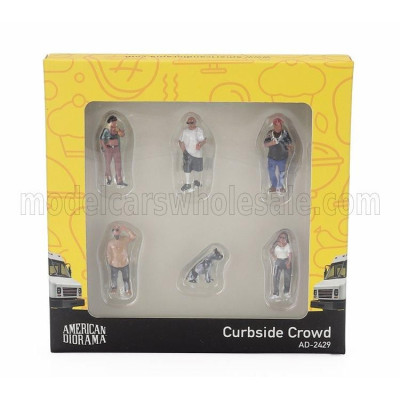 AMERICAN DIORAMA FIGURES SET 6X CURBSIDE CROWD - VARIOUS 1/64