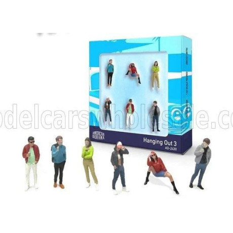 AMERICAN DIORAMA FIGURES SET 6X HANGING OUT 3 - VARIOUS 1/64