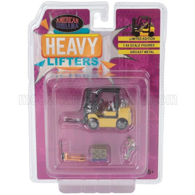 AMERICAN DIORAMA ACCESSORIES B316 CARRELLO ELEVATORE VERTICALE - VERTICAL ORDER PICKER 4 WHEELS - VARIOUS 1/64