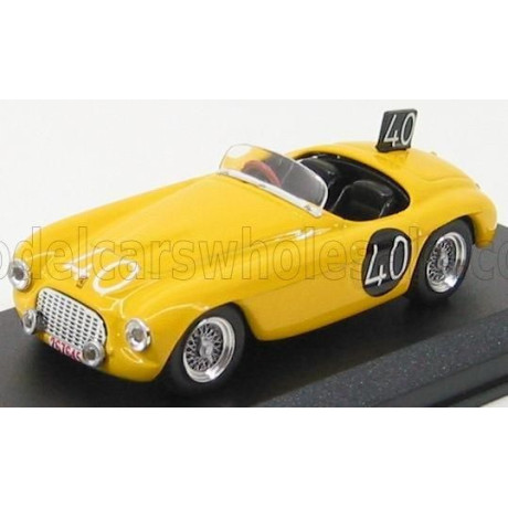 ART MODEL FERRARI 166MM SPIDER N 40 SPA-FRANCORCHAMPS 1949 ROOSDORP - DE RIDDER - YELLOW 1/43