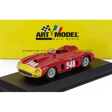 ART MODEL FERRARI 290MM SPIDER sn0616 N 548 WINNER MILLE MIGLIA 1956 EUGENIO CASTELLOTTI - RED YELLOW 1/43