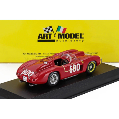 ART MODEL FERRARI 290MM SPIDER sn0616 N 600 MILLE MIGLIA 1956 JUAN MANUEL FANGIO - RED BLUE YELLOW 1/43