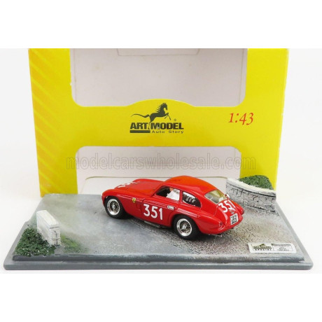 ART MODEL FERRARI 166MM BERLINETTA TOURING sn020I N 351 MILLE MIGLIA 1951 G.ROTA - R.TOSCANO - RED 1/43