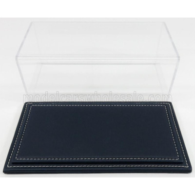 ATLANTIC VETRINA DISPLAY BOX MARANELLO BASE IN PELLE - LEATHER BASE BLUE - Lungh.LENGHT cm 23 X Largh.WIDTH cm 12 X Alt.HEIGHT c