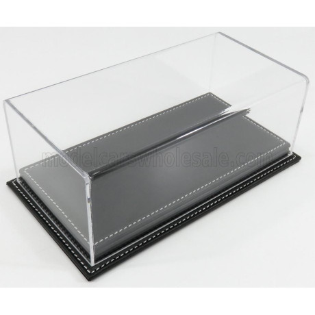 ATLANTIC VETRINA DISPLAY BOX MOLHOUSE BASE IN PELLE NERA - LEATHER BASE BLACK - Lungh.LENGHT cm 23 X Largh.WIDTH cm 12 X Alt.HEI