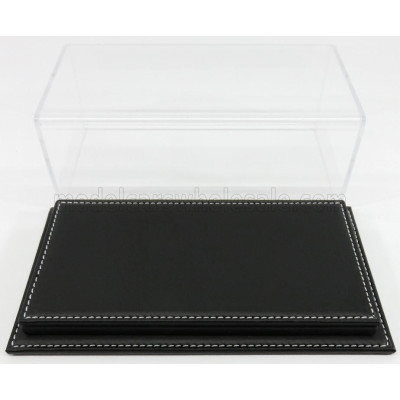 ATLANTIC VETRINA DISPLAY BOX MOLHOUSE BASE IN PELLE NERA - LEATHER BASE BLACK - Lungh.LENGHT cm 23 X Largh.WIDTH cm 12 X Alt.HEI