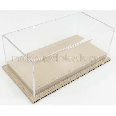 ATLANTIC VETRINA DISPLAY BOX MOLHOUSE BASE IN PELLE - LEATHER BASE BEIGE - Lungh.LENGHT cm 23 X Largh.WIDTH cm 12 X Alt.HEIGHT c