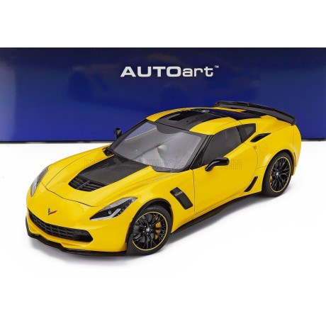 AUTOART CHEVROLET CORVETTE Z06 C7R COUPE 2015 - YELLOW 1/18