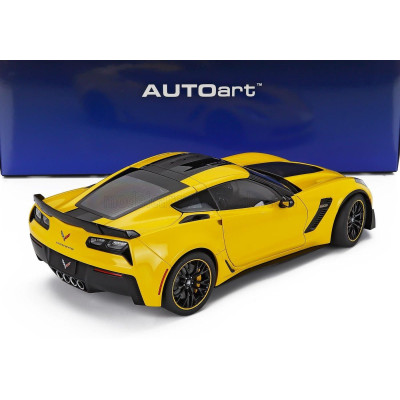 AUTOART CHEVROLET CORVETTE Z06 C7R COUPE 2015 - YELLOW 1/18