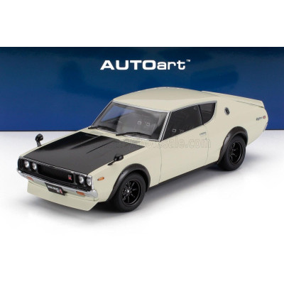 AUTOART NISSAN SKYLINE 2000 GT-R (KPGC110) TUNED VERSION COUPE 1973 - WHITE BLACK 1/18
