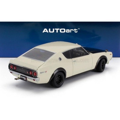 AUTOART NISSAN SKYLINE 2000 GT-R (KPGC110) TUNED VERSION COUPE 1973 - WHITE BLACK 1/18