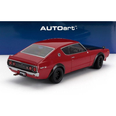 AUTOART NISSAN SKYLINE 2000 GT-R (KPGC110) TUNED VERSION COUPE 1973 - RED BLACK 1/18