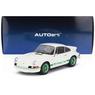 AUTOART PORSCHE 911 CARRERA RS 2.7 COUPE 1973 - WHITE GREEN 1/18