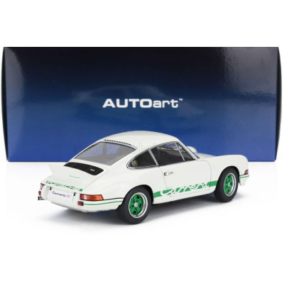 AUTOART PORSCHE 911 CARRERA RS 2.7 COUPE 1973 - WHITE GREEN 1/18
