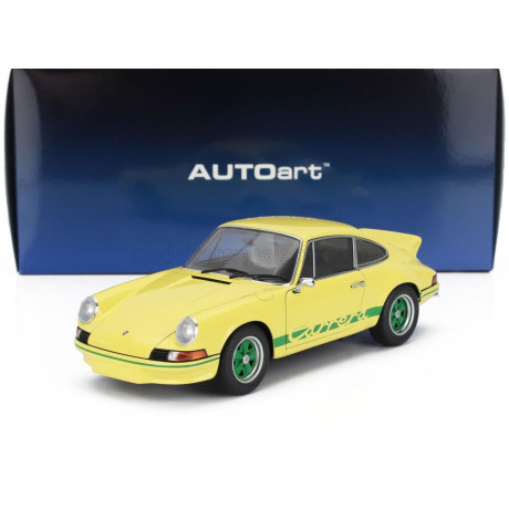 AUTOART PORSCHE 911 CARRERA RS 2.7 COUPE 1973 - YELLOW GREEN 1/18