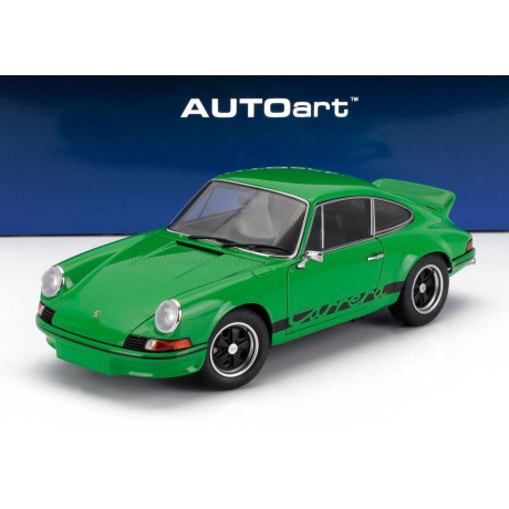 AUTOART PORSCHE 911 CARRERA RS 2.7 COUPE 1973 - GREEN BLACK 1/18