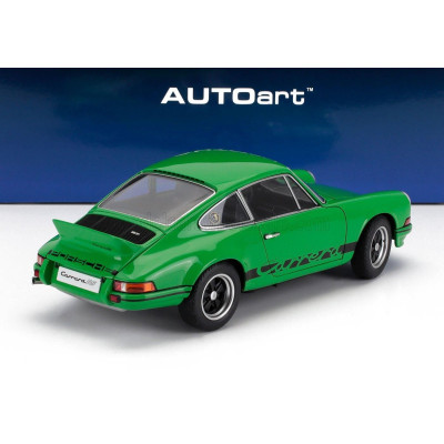 AUTOART PORSCHE 911 CARRERA RS 2.7 COUPE 1973 - GREEN BLACK 1/18
