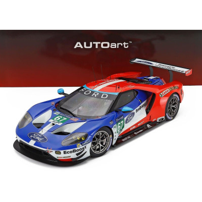 AUTOART FORD USA GT 3.5L TURBO V6 TEAM FORD CHIP GANASSI UK N 67 LMGTE PRO 2nd 24h LE MANS 2017 H.TINCKNELL - A.PRIAULX - P.DERA