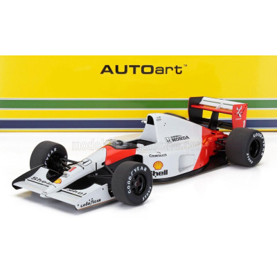 AUTOART McLAREN F1  MP4/6 HONDA N 1 WORLD CHAMPION 2nd JAPAN GP 1991 AYRTON SENNA - RED WHITE 1/18