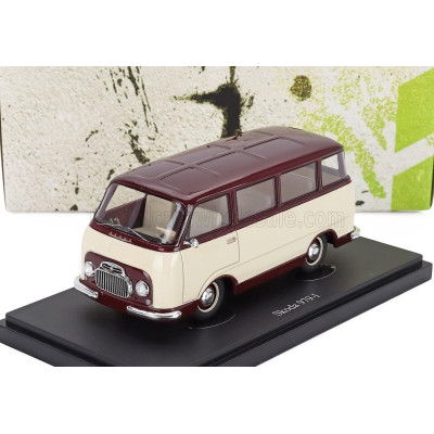 AUTOCULT ŠKODA 979-I MINIBUS PROTOTYPE CZECH REPUBLIC 1956 - IVORY DARK RED 1/43