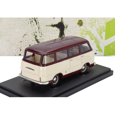 AUTOCULT ŠKODA 979-I MINIBUS PROTOTYPE CZECH REPUBLIC 1956 - IVORY DARK RED 1/43