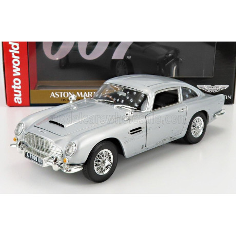 AUTOWORLD ASTON MARTIN DB5 1964 - 007 JAMES BOND - NO TIME TO DIE - NON E' TEMPO PER MORIRE - SILVER 1/18