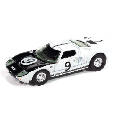 AUTOWORLD FORD USA GT40 N 9 RACING 1966 - WHITE BLACK 1/64