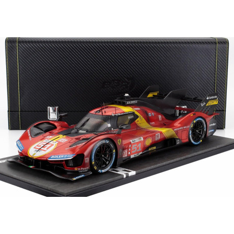 BBR MODELS FERRARI 499P 3.0L TURBO V6 TEAM FERRARI AF CORSE N 51 WINNER 24h LE MANS (DIRTY VERSION - AFTER RACE) 2023 ALESSANDRO