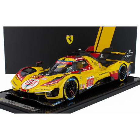 BBR MODELS FERRARI 499P 3.0L TURBO V6 TEAM AF CORSE N  83 24h LE MANS 2024 ROBERT KUBICA - ROBERT SHWARTZMAN - YIFEI YE - CON VE