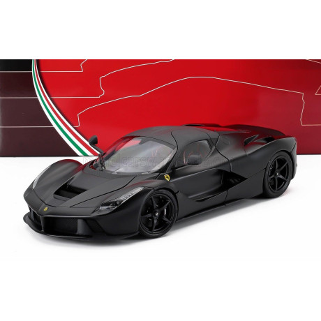 BBR MODELS FERRARI LAFERRARI 2013 - POLYFOAM PACKAGING - MAT BLACK 1/18