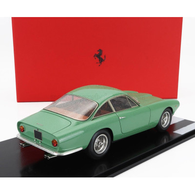 BBR MODELS FERRARI 250 LUSSO COUPE RAIN VERSION 1963 - CON VETRINA - WITH SHOWCASE - MATT GREEN 1/18