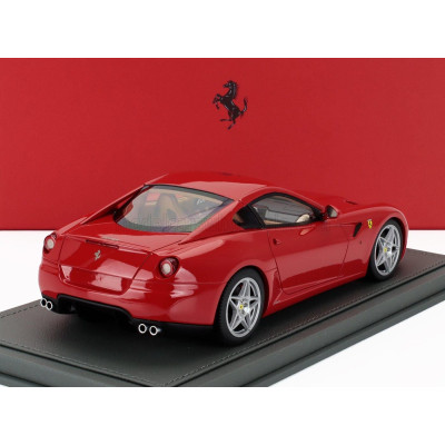 BBR MODELS FERRARI 599 GTB FIORANO 2007 - F-1 GEAR BOX - CON VETRINA - WITH SHOWCASE - ROSSO CORSA - RED 1/18