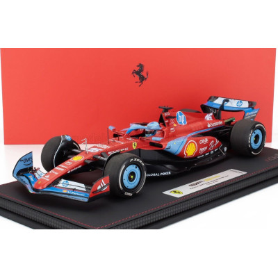 BBR MODELS FERRARI F1  SF-24 TEAM SCUDERIA FERRARI N 16 3rd MIAMI GP 2024 CHARLES LECLERC - CON VETRINA - WITH SHOWCASE - RED LI