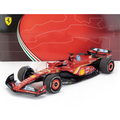 BBR MODELS FERRARI F1  SF-24 TEAM SCUDERIA FERRARI N 16 WINNER MONACO GP 2024 CHARLES LECLERC - POLYFOAM PACKAGING - RED BLACK 1