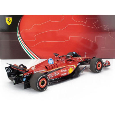 BBR MODELS FERRARI F1  SF-24 TEAM SCUDERIA FERRARI N 16 WINNER MONACO GP 2024 CHARLES LECLERC - POLYFOAM PACKAGING - RED BLACK 1