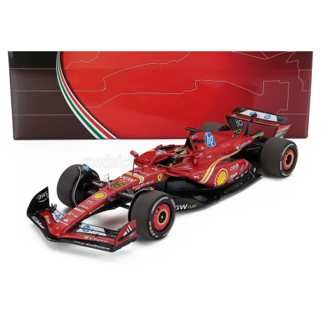 BBR MODELS FERRARI F1  SF-24 TEAM SCUDERIA FERRARI N 16 WINNER MONZA ITALY GP 2024 CHARLES LECLERC - POLYFOAM PACKAGING - RED BL