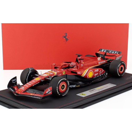 BBR MODELS FERRARI F1  SF-24 TEAM SCUDERIA FERRARI N 16 2nd AUSTRALIAN GP 2024 CHARLES LECLERC - CON VETRINA - WITH SHOWCASE - R