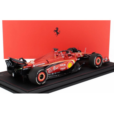BBR MODELS FERRARI F1  SF-24 TEAM SCUDERIA FERRARI N 16 2nd AUSTRALIAN GP 2024 CHARLES LECLERC - CON VETRINA - WITH SHOWCASE - R