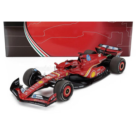 BBR MODELS FERRARI F1  SF-24 TEAM SCUDERIA FERRARI N 16 WINNER AUSTIN USA GP 2024 CHARLES LECLERC - POLYFOAM PACKAGING - RED BLA