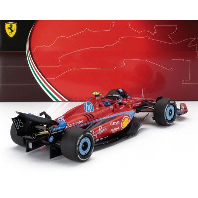 BBR MODELS FERRARI F1  SF-24 TEAM SCUDERIA FERRARI N 55 5th MIAMI GP 2024 CARLOS SAINZ - POLYFOAM PACKAGING - RED BLACK LIGHT BL