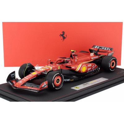 BBR MODELS FERRARI F1 SF-24 TEAM SCUDERIA FERRARI N 55 WINNER AUSTRALIAN GP 2024 CARLOS SAINZ - CON VETRINA - WITH SHOWCASE - RE
