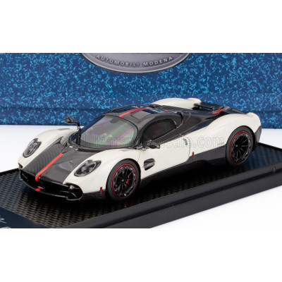 BBR MODELS PAGANI UTOPIA 2022 - WHITE CARBON - BIANCO BENNY CARBONIO 1/43