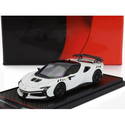 BBR MODELS FERRARI SF90 XX STRADALE 2024 - BIANCO CERVINO - WHITE BLACK 1/43