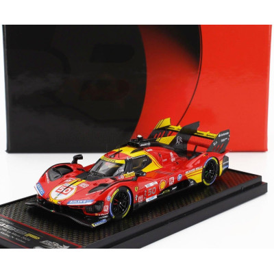 BBR MODELS FERRARI 499P 3.0L TURBO V6 TEAM FERRARI AF CORSE N 50 WINNER 24h LE MANS 2024 ANTONIO FUOCO - MIGUEL MOLINA - NICKLAS