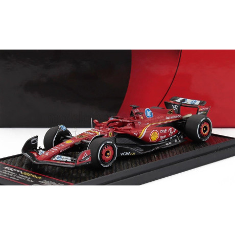 BBR MODELS FERRARI F1  SF-24 TEAM SCUDERIA FERRARI N 16 WINNER MONZA ITALY GP 2024 CHARLES LECLERC - RED BLACK 1/43