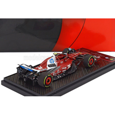 BBR MODELS FERRARI F1  SF-25 TEAM SCUDERIA FERRARI HP N 44 5th MONACO GP 75th SHELL LIVERY 2025 LEWIS HAMILTON - RED BLACK WHITE