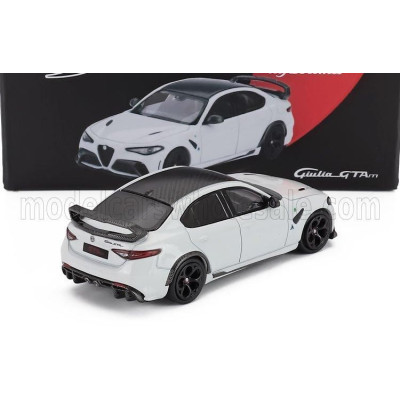 BBR MODELS ALFA ROMEO GIULIA GTAm 2021 - WHITE BLACK 1/64