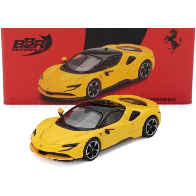 BBR MODELS FERRARI SF90 STRADALE HYBRID 1000hp 2019 - GIALLO MODENA - YELLOW 1/64