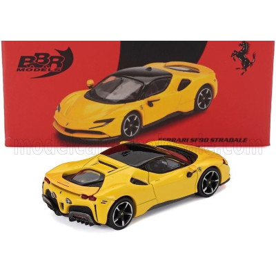 BBR MODELS FERRARI SF90 STRADALE HYBRID 1000hp 2019 - GIALLO MODENA - YELLOW 1/64